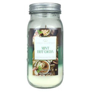 Candle Essentials Mint Hot Cocoa Mason Candle Jar